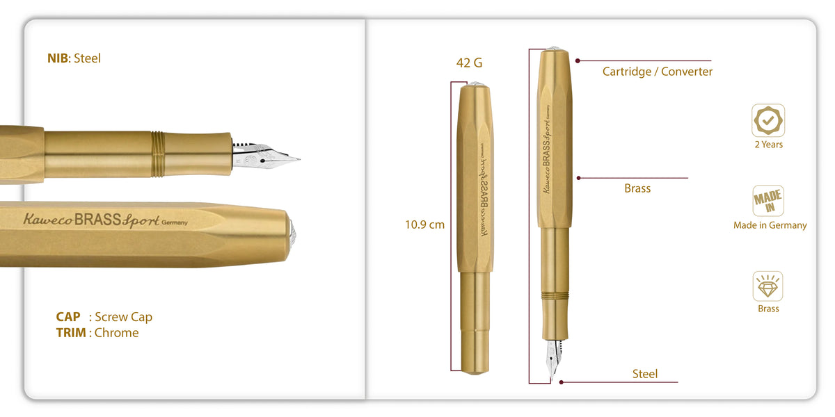 Kaweco Brass Sport Fountain Pen