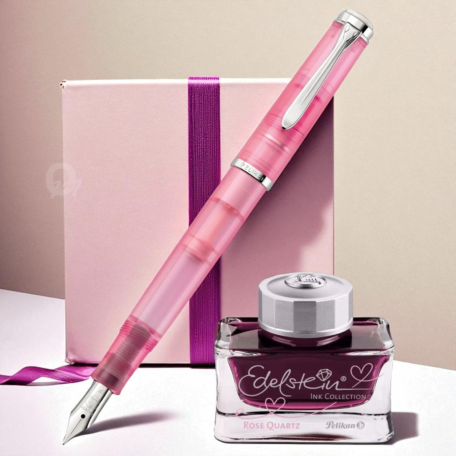 Pelikan Classic M205 SE Rose Quartz Fountain Pen Set (Special Edition)