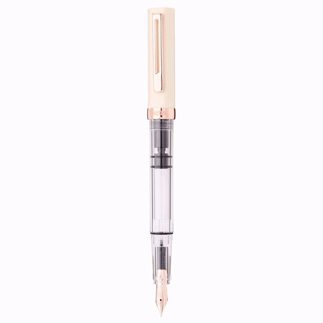 Twsbi Eco Fountain Pen in Creme with Rosegold Trim