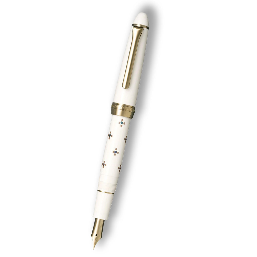 Sailor Classic Ko Floret Dot White Fountain Pen