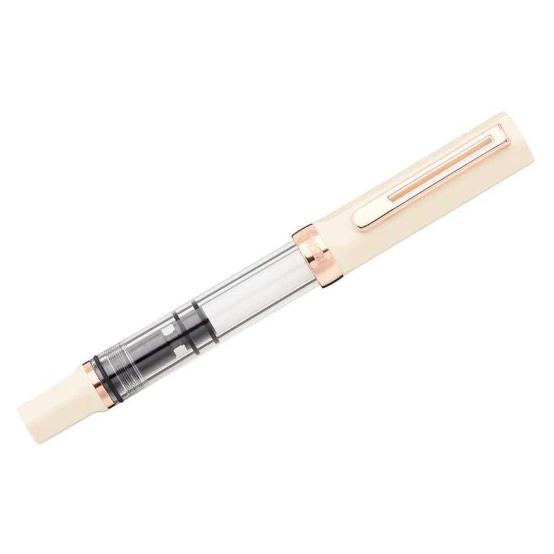 Twsbi Eco Fountain Pen in Creme with Rosegold Trim
