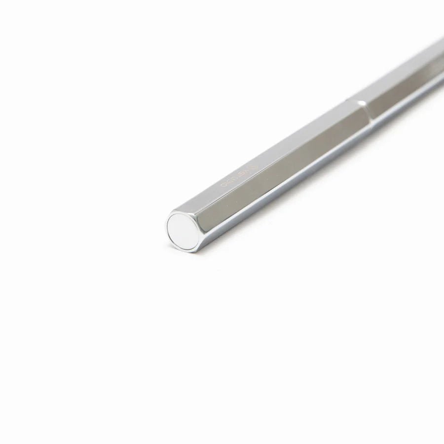Ystudio Classic Revolve Spring Shiny Silver Ballpoint Pen