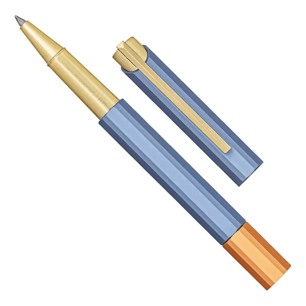 Ystudio Glamour Series Evolve Bihex Blue Gin Rollerball Pen