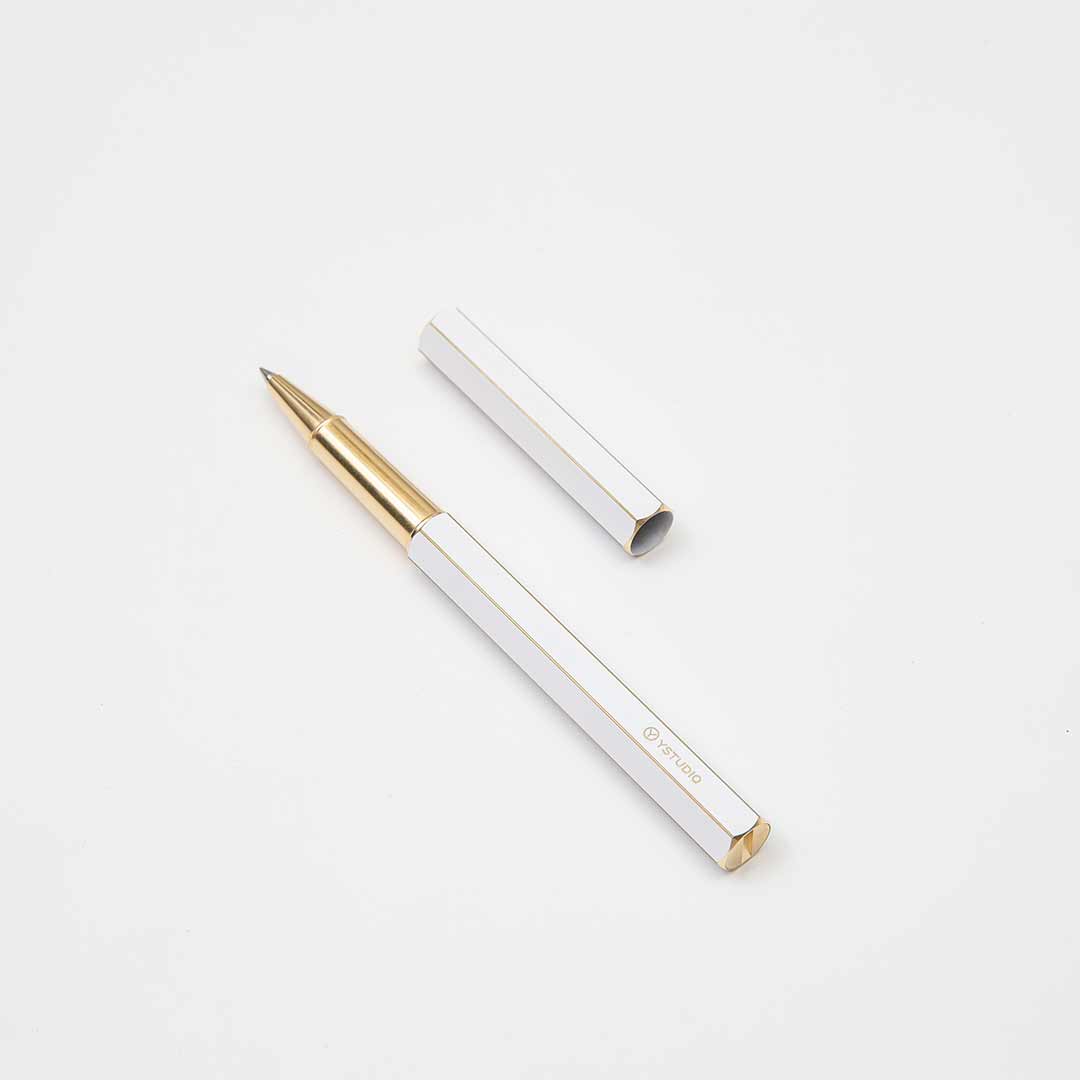 Ystudio Classic Revolve White Rollerball Pen