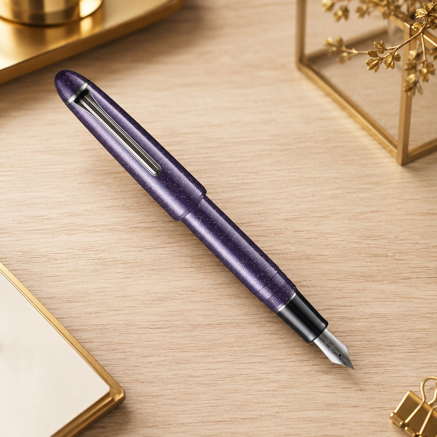Sailor 1911L Casual Galaxy Nebula Violet PVD Fountain Pen (Limited Edition)