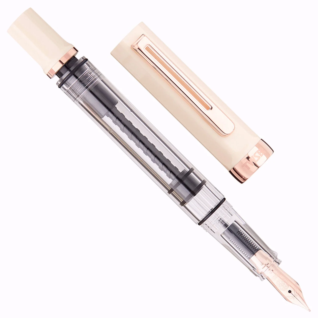 Twsbi Eco Fountain Pen in Creme with Rosegold Trim