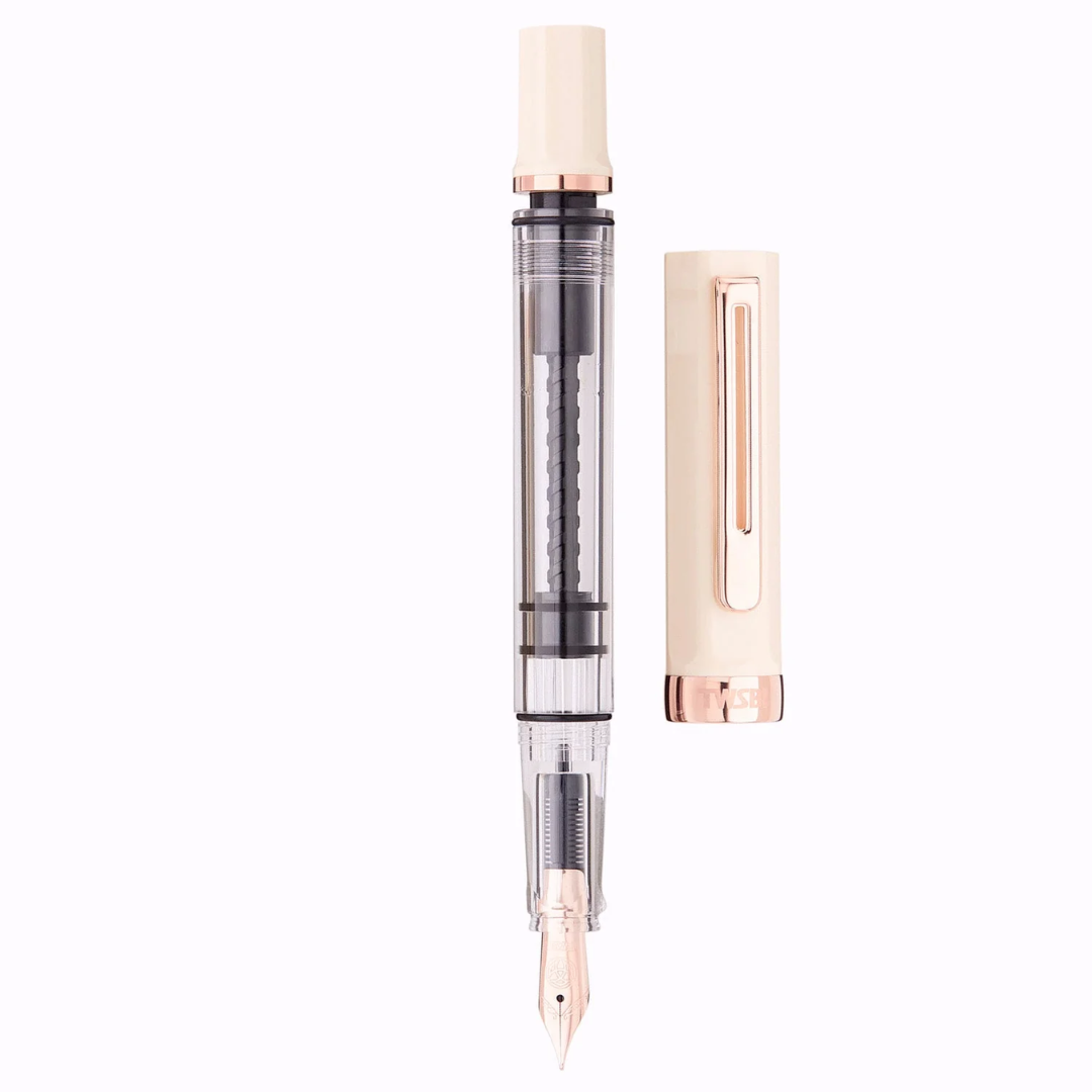 Twsbi Eco Fountain Pen in Creme with Rosegold Trim