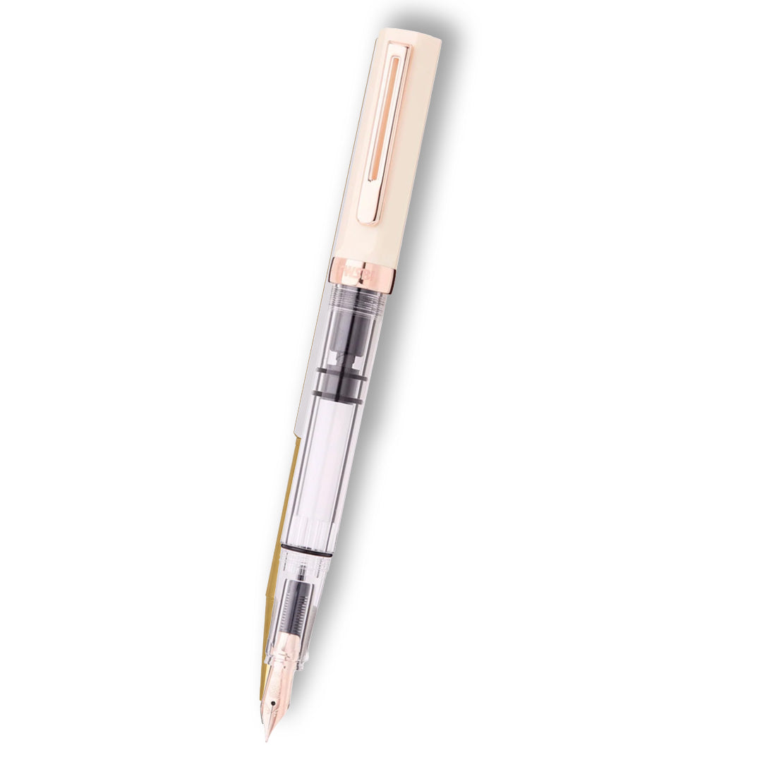Twsbi Eco Fountain Pen in Creme with Rosegold Trim