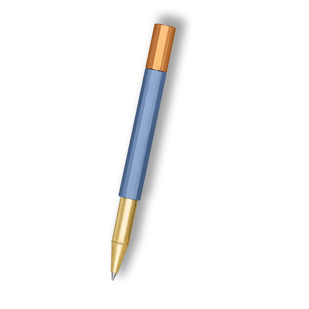 Ystudio Glamour Series Evolve Bihex Blue Gin Rollerball Pen