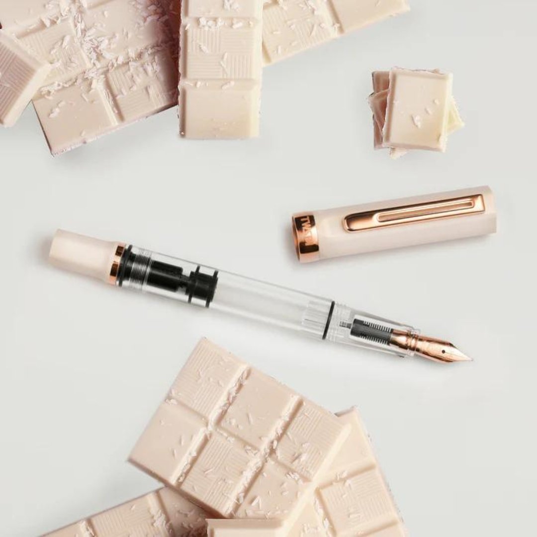 Twsbi Eco Fountain Pen in Creme with Rosegold Trim