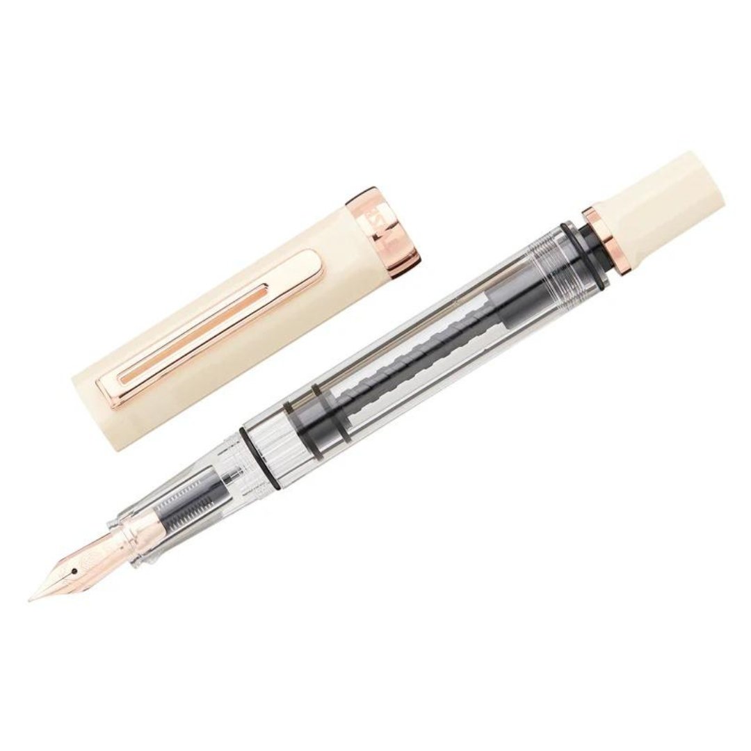 Twsbi Eco Fountain Pen in Creme with Rosegold Trim
