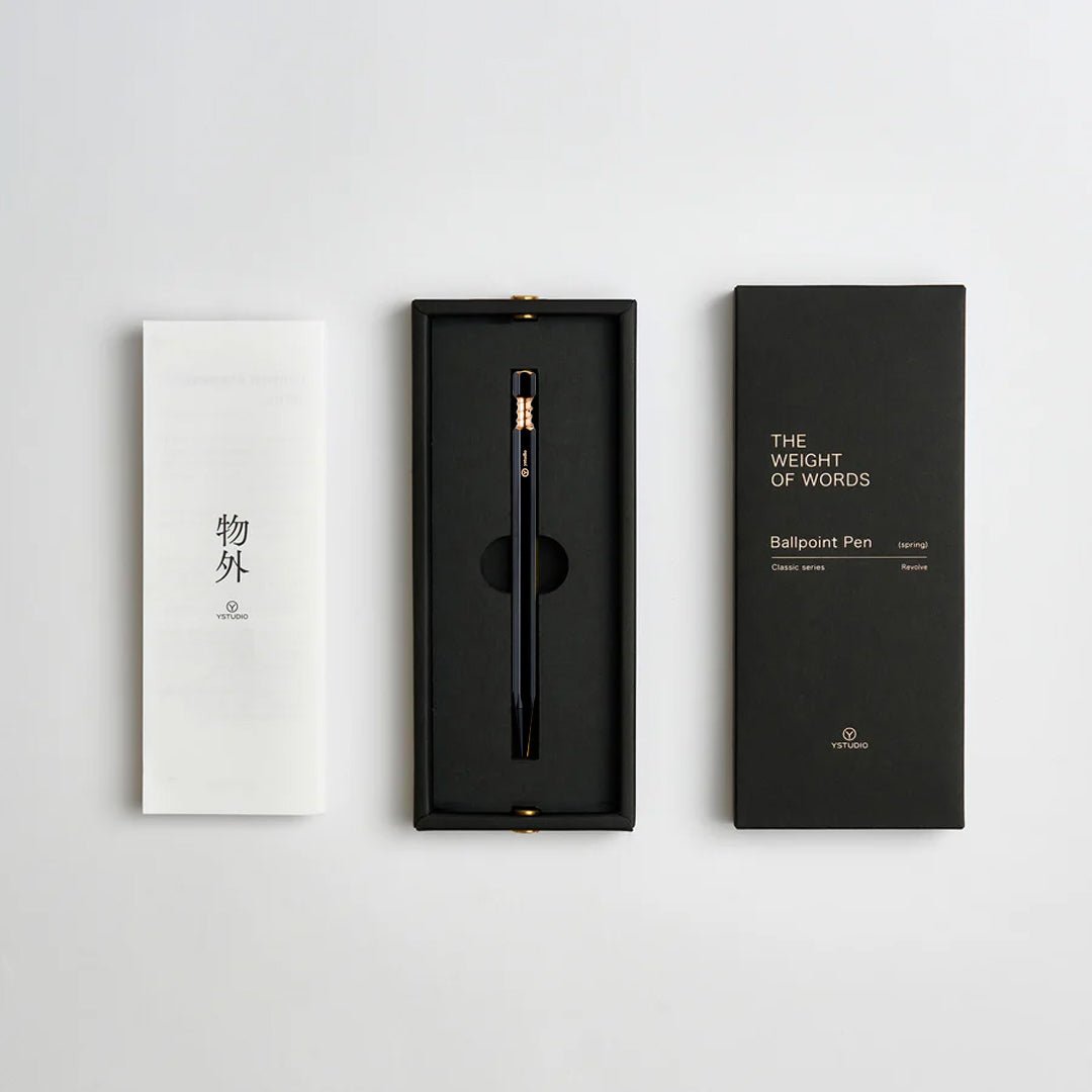 Ystudio Revolve Black Spring Ball Point Pen