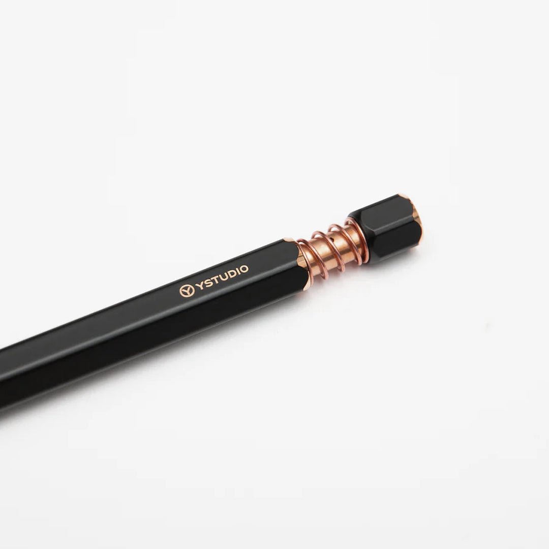 Ystudio Revolve Black Spring Ball Point Pen