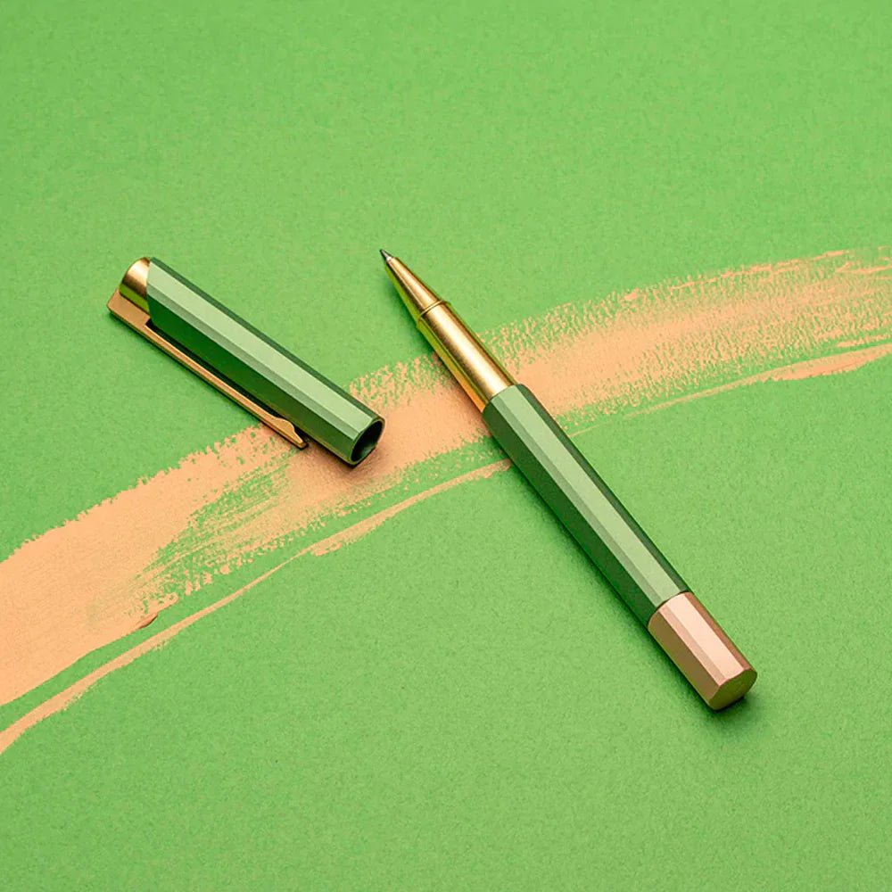 Ystudio Glamour Series Evolve Bihex Blue Gin Rollerball Pen