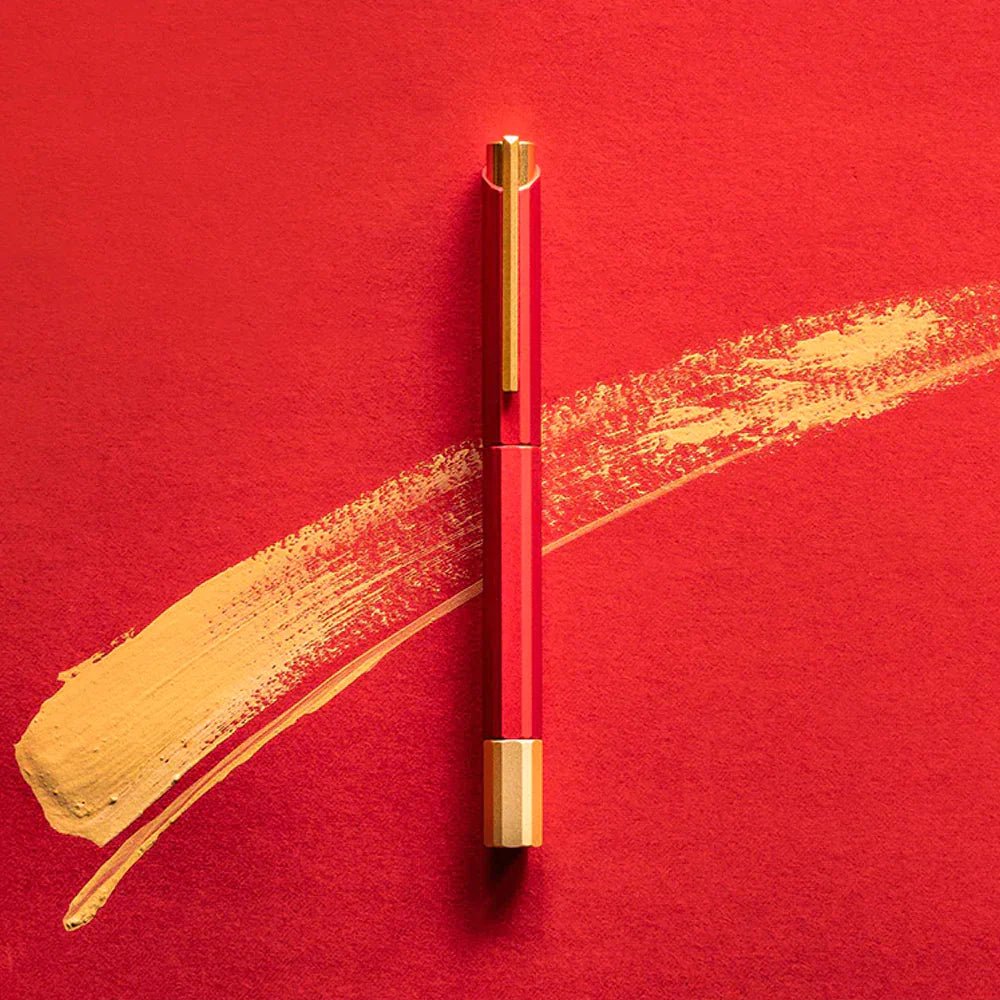 Ystudio Glamour Series Evolve Bihex Blue Gin Rollerball Pen
