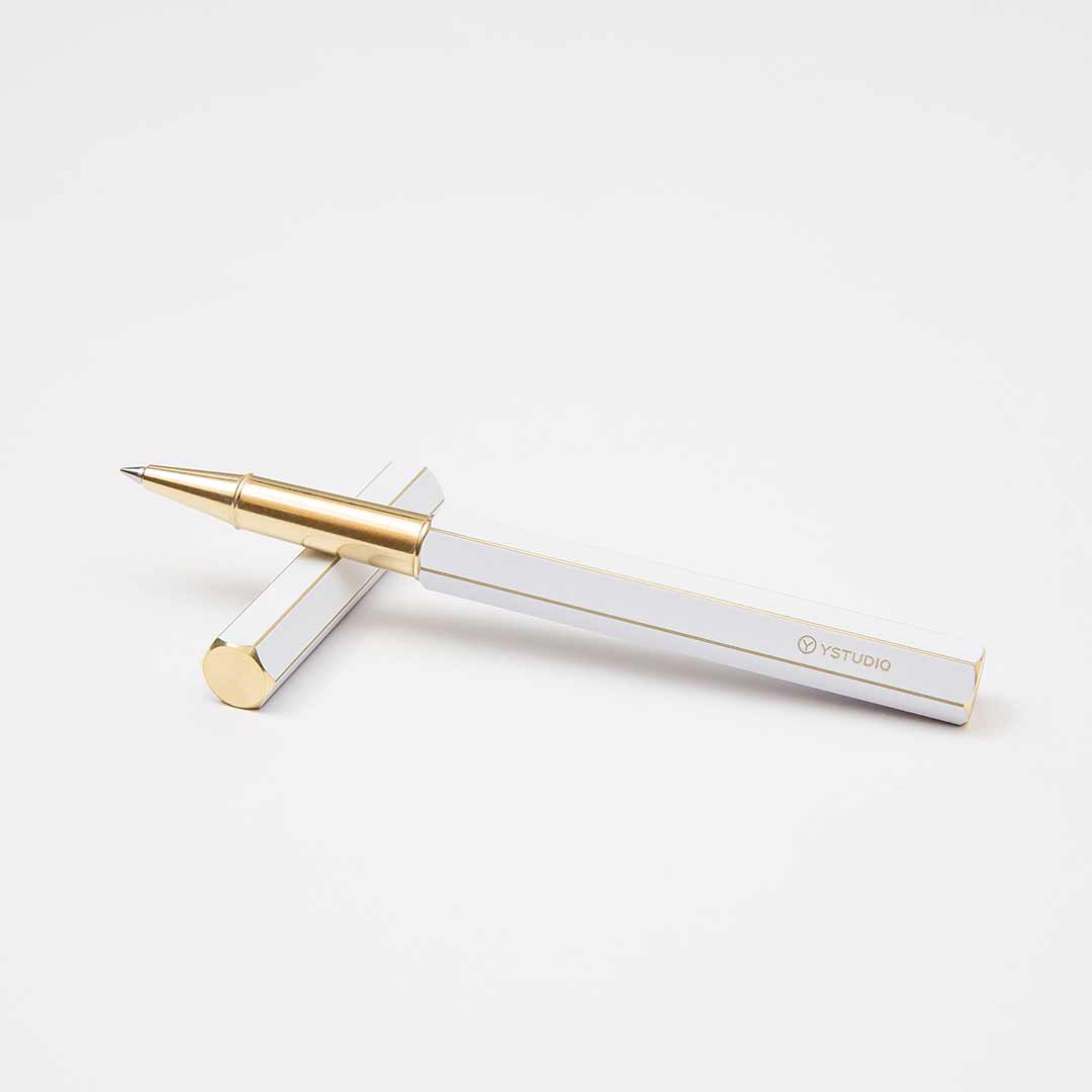 Ystudio Classic Revolve White Rollerball Pen