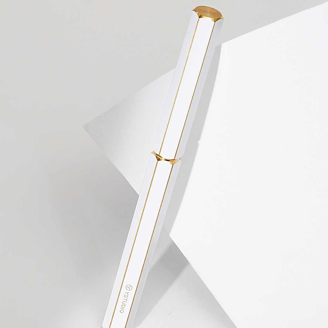Ystudio Classic Revolve White Rollerball Pen