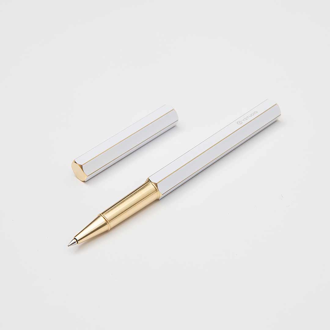 Ystudio Classic Revolve White Rollerball Pen