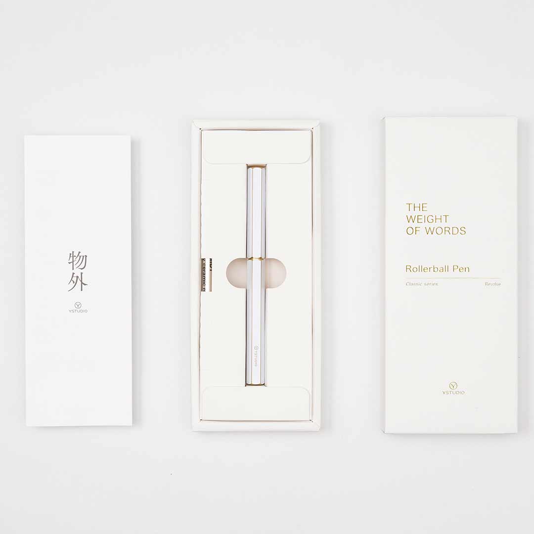 Ystudio Classic Revolve White Rollerball Pen