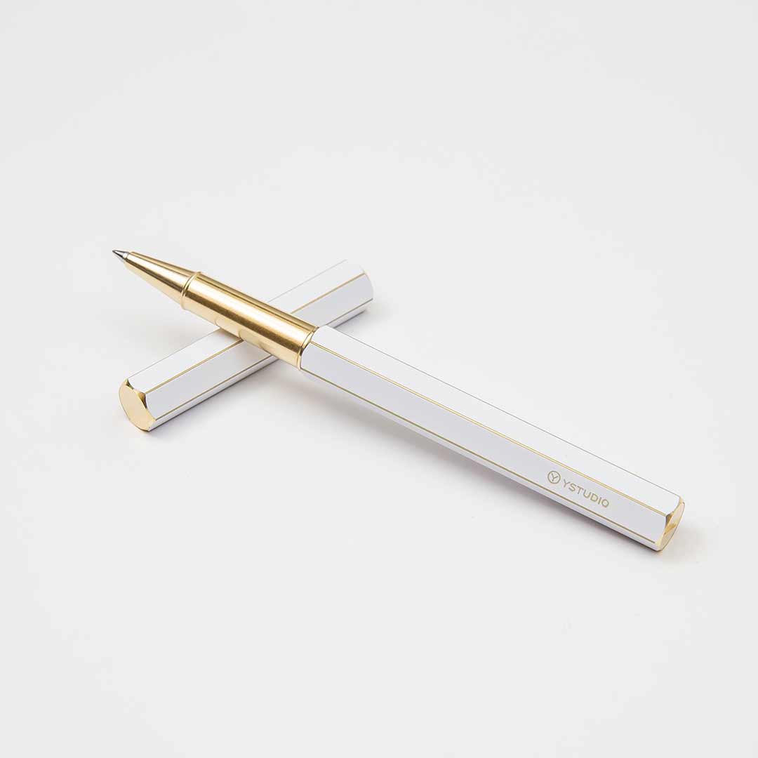 Ystudio Classic Revolve White Rollerball Pen